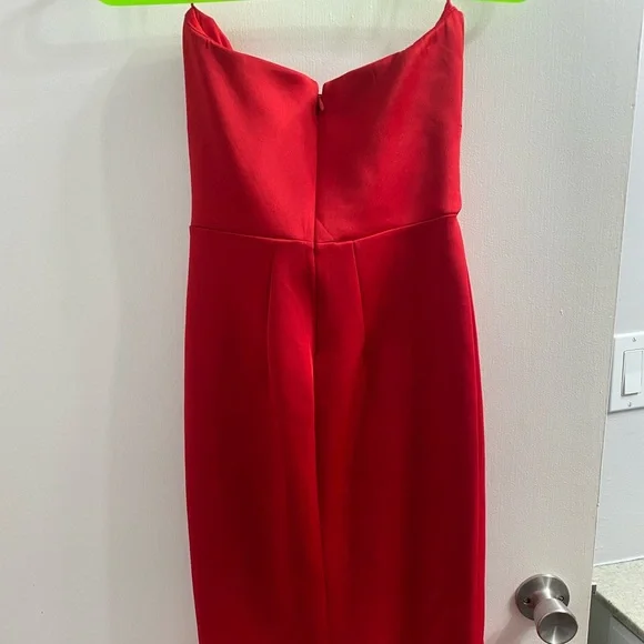 Express Strapless Red Mermaid Dress - Size: 4 - Picture 6 of 9